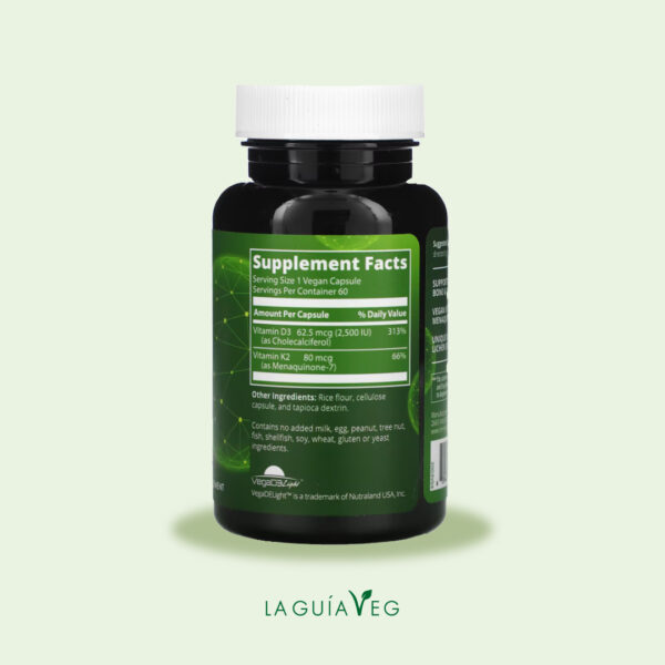 Suplemento Vegano Vitamina D3 y K2 Colombia