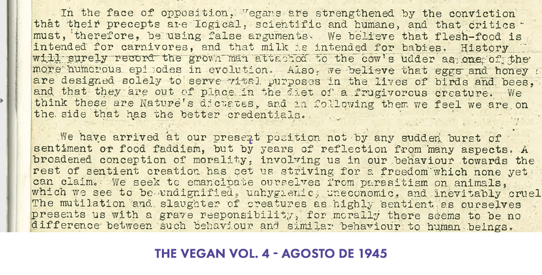 The Vegan Volumen 4 Agosto 1945 - Historia del Veganismo