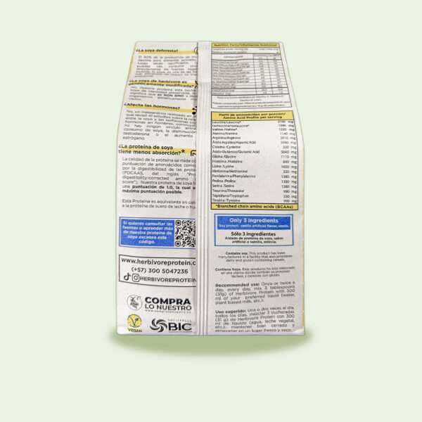 Proteína Vegana de Soya Herbivore 2lbs Vainilla